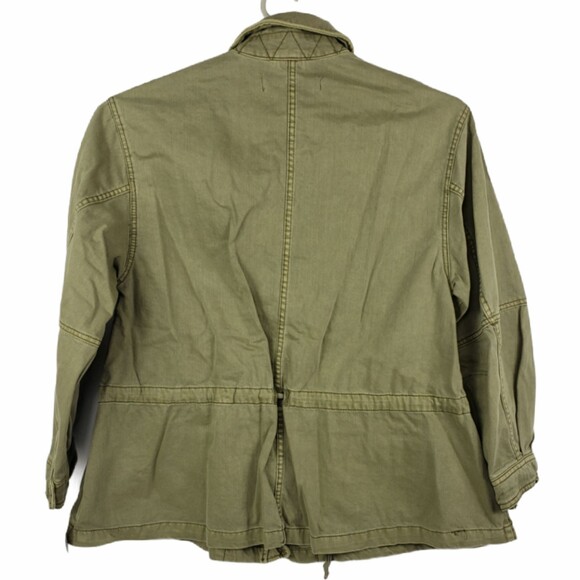 Free People Jacket Women's Small Green Military Utility Top Seize The Day - Picture 3 of 6